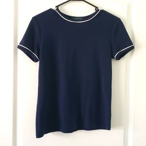 Lauren Ralph Lauren Women's Ladies Navy Blue Short Sleeve T Shirt Sz Small S